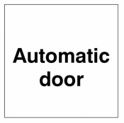 Automatic door Double sided self adhesive window sticker 150x150mm