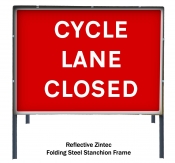 Cycle Lane Closed with Frame