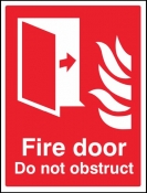Fire door Do not obstruct Sign
