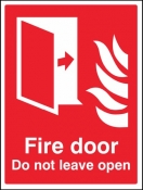 Fire door Do not leave open Sign