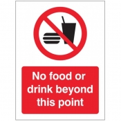 No food or drink beyond this point Sign