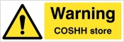 Warning COSHH store Sign