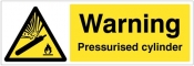 Warning Pressurised cylinder Sign