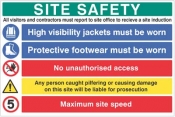 Site safety | PPE | 5mph sign