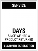 Updateable Dry-Wipe Days since product run Sign