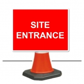 Site Entrance Cone Sign