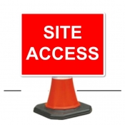 Site Access Cone Sign