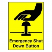 Emergency Shut Down Signs