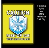 Ultra Reflective Ice Warning Sign