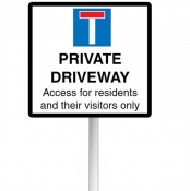 Private Driveway Residents Only Spiked Post