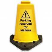 Parking reserved for visitors Sign Cone Sign