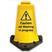 Caution Jet Washing In Progress Sign Cone