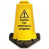 Caution Car Washing in progress Sign Cone