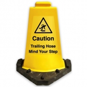 Caution Trailing Hose Mind Your Step Sign Cone