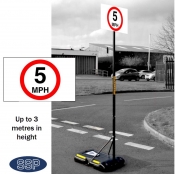 Extra Tall Freestanding Temporary 5mph Sign