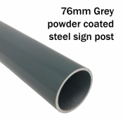 Grey Powder Coated Road Sign Posts 76mm