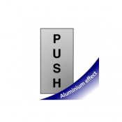 Aluminium Push Sign 70x35mm