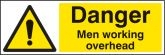 Danger men working overhead Sign (4202)