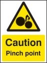 Caution pinch point Sign (4283)
