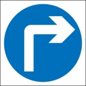 Turn Right Ahead Sign (609)