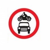 All Vehicles Prohibited Sign (619)