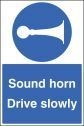 Sound horn drive slowly floor graphic 400x600mm (58736)