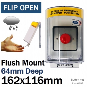 Medium Emergency Stop Button Cover Flush Mount