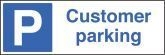 Customer Parking Sign With Parking Symbol