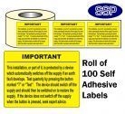 Quarterly Test Electrical Labels Roll Of 100 100x75mm