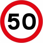50 mph road sign (670)