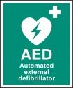 AED Automated external defibrillator Sign