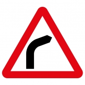 Bend ahead right road sign (512)