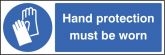 Hand protection must be worn Sign