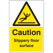 Caution slippery surface floor graphic