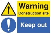 Construction site keep out Sign