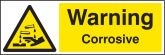 Corrosive warning sign