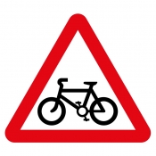 Cycle route ahead road sign (950)
