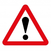 Danger exclamation mark road sign (562)