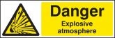 Danger explosive atmosphere BS5499 sign