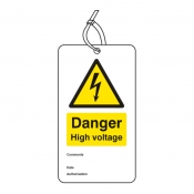 Danger high voltage safety tag