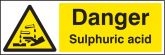 Danger sulphuric acid sign
