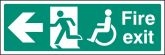 Disabled fire exit left sign