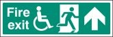 Disabled fire exit sign