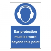 Ear protection must be worn floor graphic