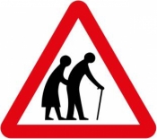 Elderly/disabled pedestrians road sign (544.2)