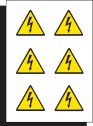 Electricity Labels sheet of 6