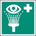 Emergency eyewash symbol sign