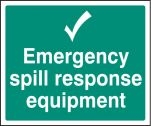 Emergency spill response equipment sign