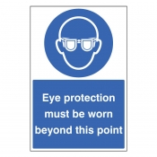 Eye protection must be worn floor graphic