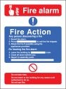 Fire action call point without lift sign